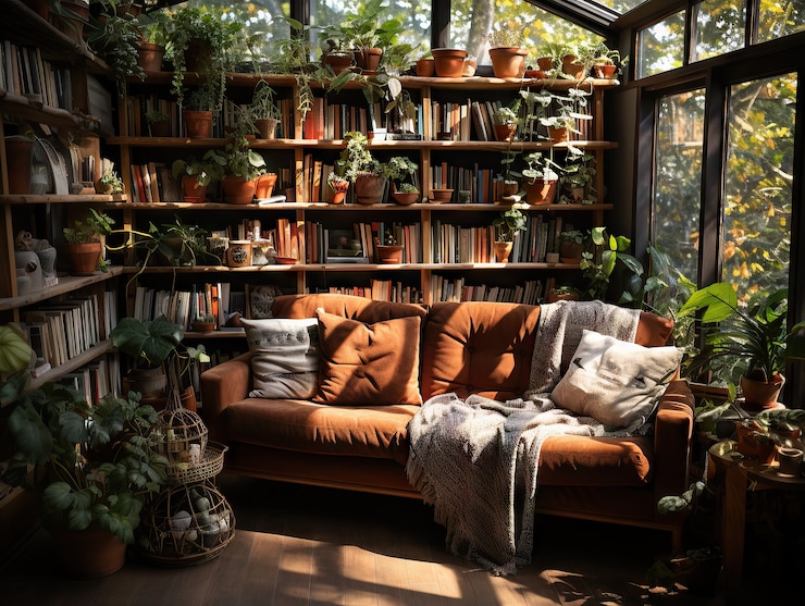 Free Photo cozy and lively home interior design