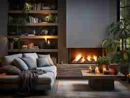 Free photo cozy and lively home interior design