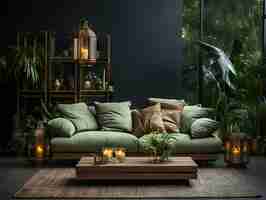 Free photo cozy and lively home interior design