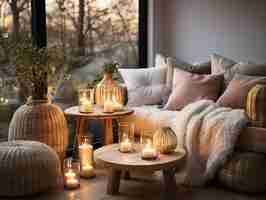 Free photo cozy and lively home interior design