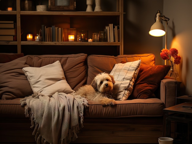 Free photo cozy and lively home interior design