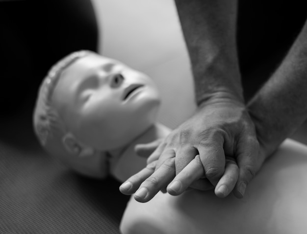 CPR First Aid Training Concept