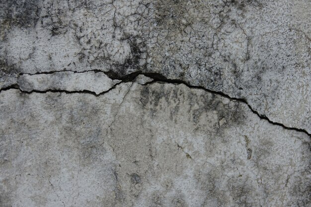 Cracked concrete wall