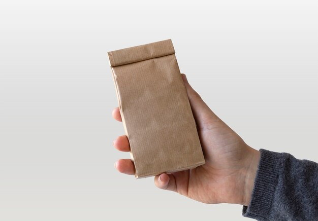 Craft Paper Bag in Hand