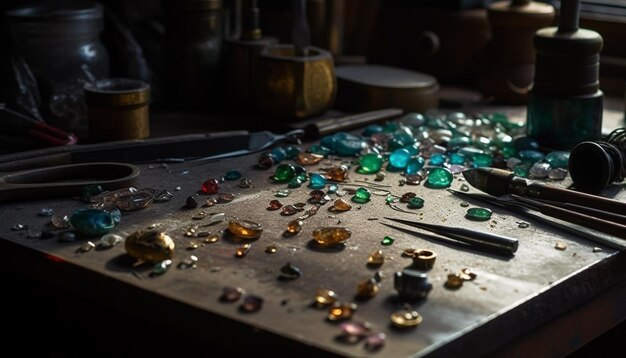 Craftsperson repairing jewelry with precision and skill generated by AI