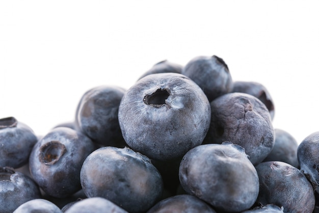 Cranberries packed with white background