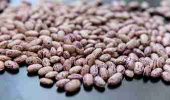 Free photo cranberry roman beans on dark table