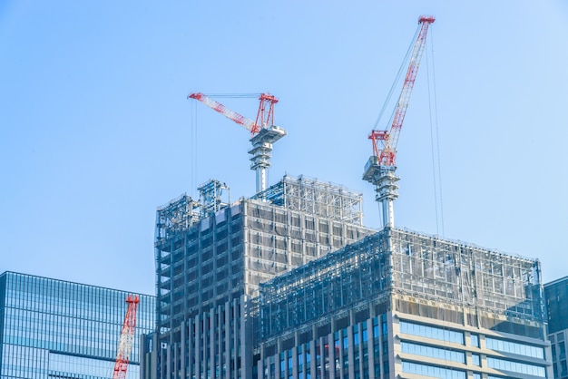 Free photo crane construction building