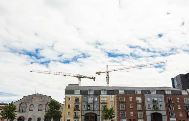 Crane at construction site