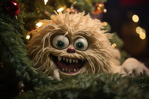 Cranky creature illustrating the grinch