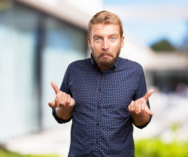 Free photo crazy businessman worried expression