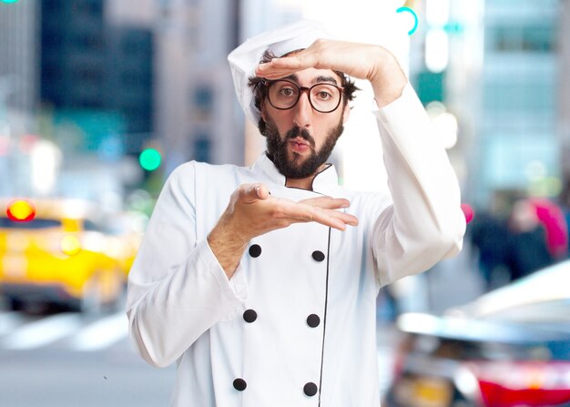 crazy chef surprised expression