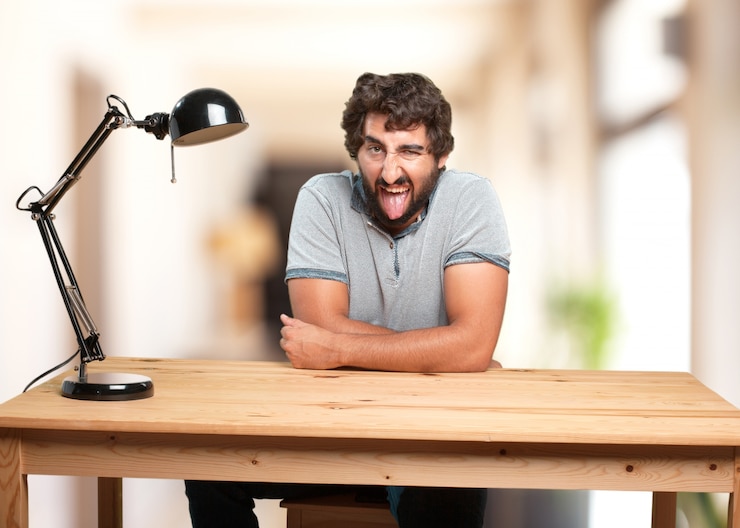 Free Photo crazy man angry expression