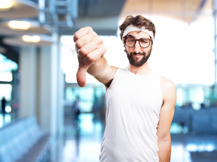 Free Photo crazy sports man angry expression