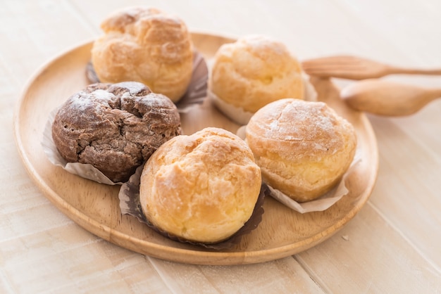 cream puff on plate