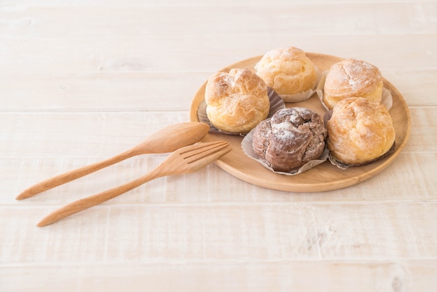 cream puff on plate