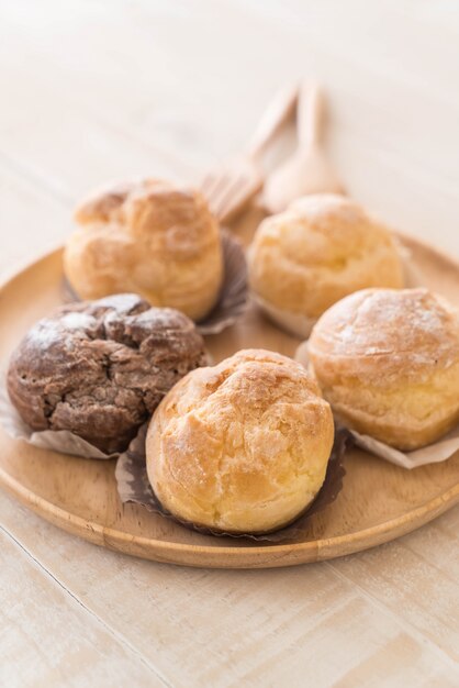 cream puff on plate