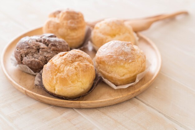 cream puff on plate