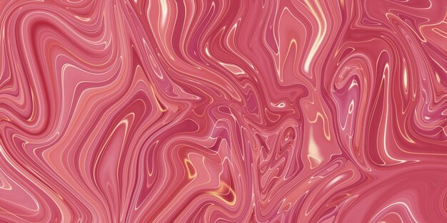 대리석 액체 효과 파노라마와 창의적인 추상 혼합 붉은 색 그림