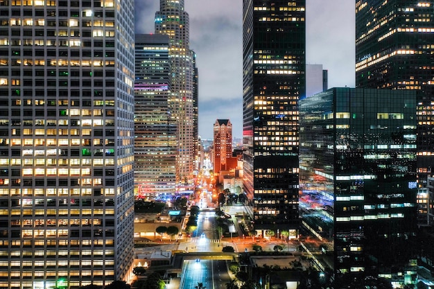 Creative aerial view of cityscape