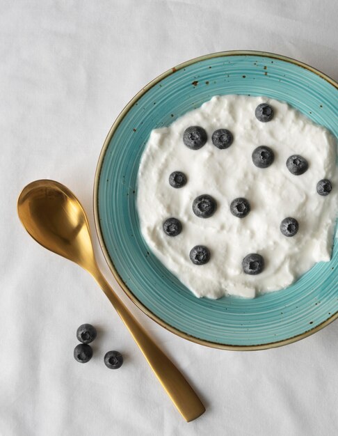 Creative arrangement of delicious breakfast meal