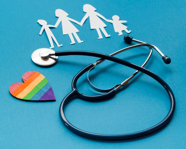 Creative arrangement for lgbt family concept