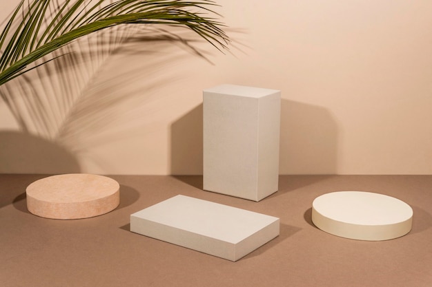 Creative arrangement of minimalist podium