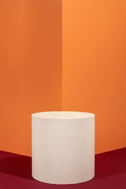 Creative arrangement of minimalist podium