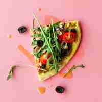 Free photo creative assortment with delicious pizza