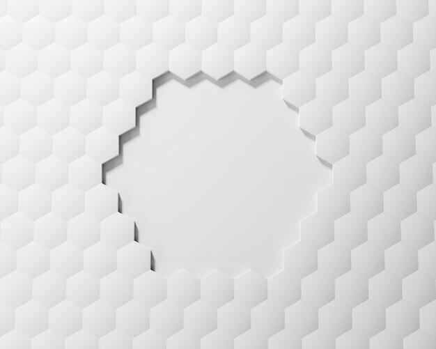 Creative background with white shapes