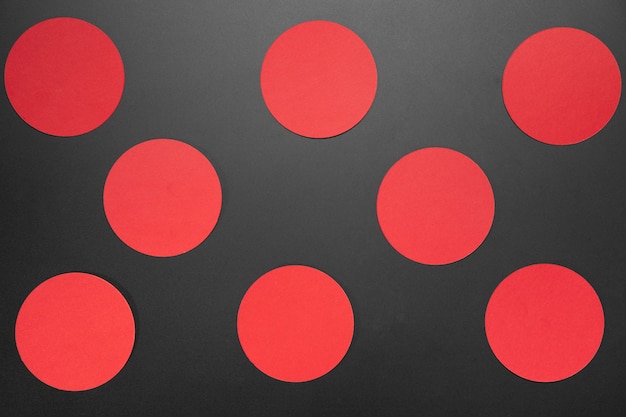 Creative black friday composition with red circles