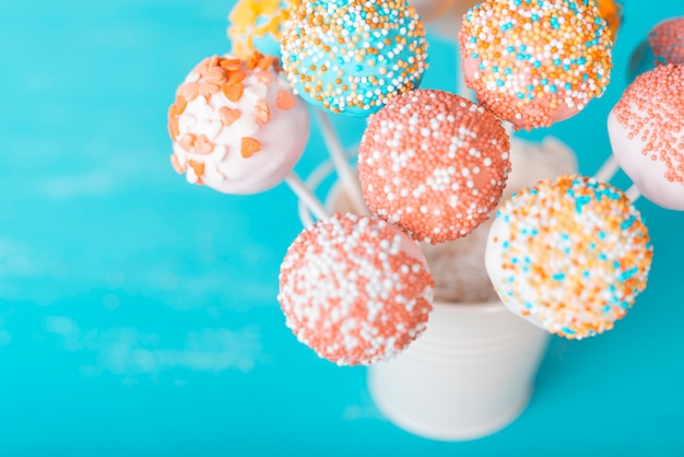 Free photo creative cake pop concept