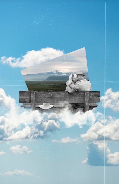 Creative collage of landscape