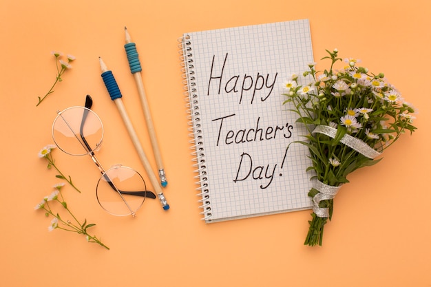 Creative composition of teacher's day elements