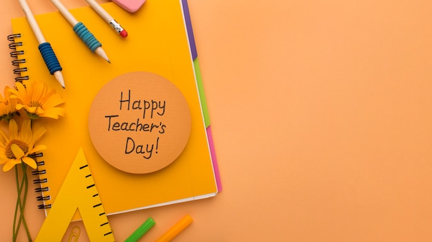 Free photo creative composition of teacher's day elements