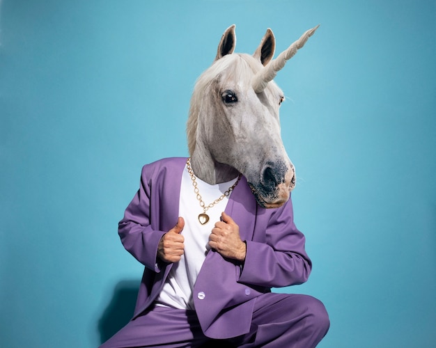 Foto gratuita creativo ed elegante concetto di unicorno