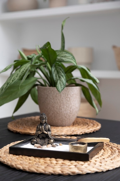 Free photo creative fengshui practice arrangement