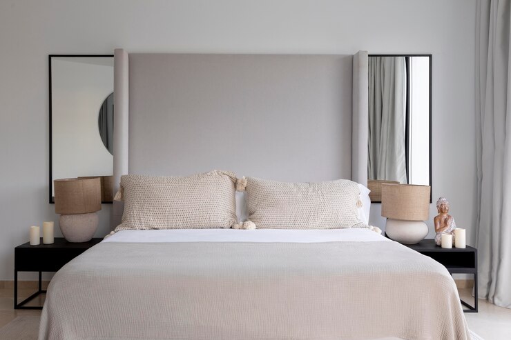 Free Photo creative fengshui practice bedroom arrangement
