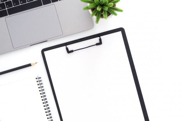 Creative flat lay photo of workspace desk