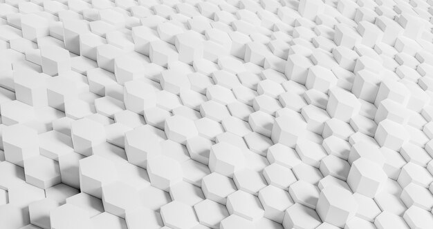 Creative geometrical background with white hexagons