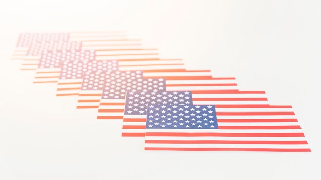 Креативная иллюстрация флагов Америки
