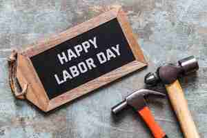 Free photo creative labor day banner composition