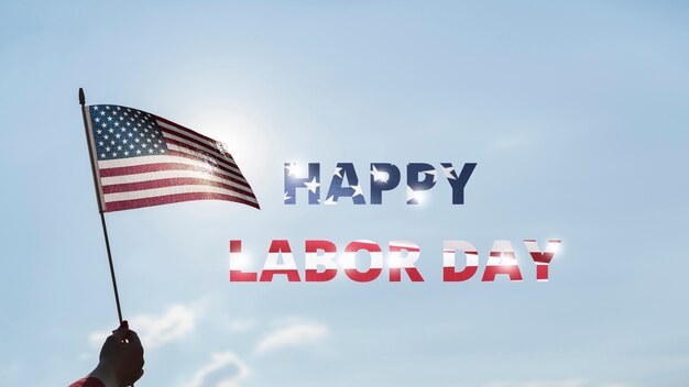 Free photo creative labor day banner composition