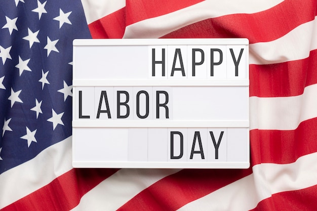 Free photo creative labor day banner composition