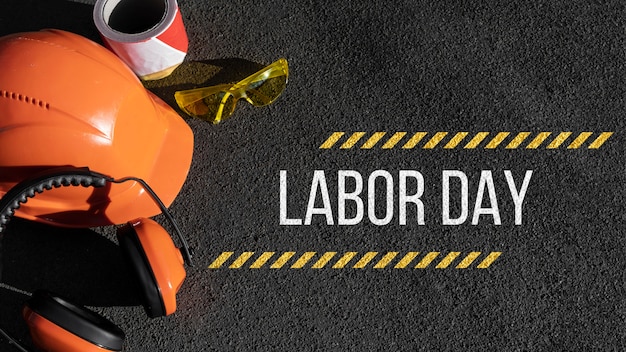 Free photo creative labor day banner composition