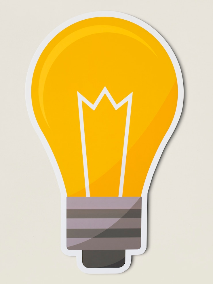 Free Photo creative light bulb icon isolated