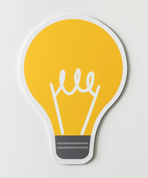 Creative light bulb ideas icon