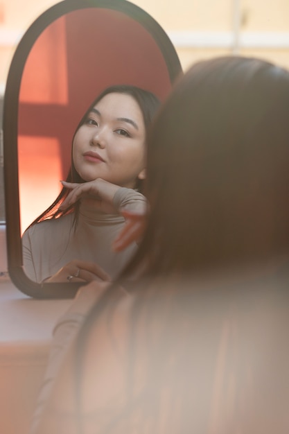 Free Photo creative portrait of young adult