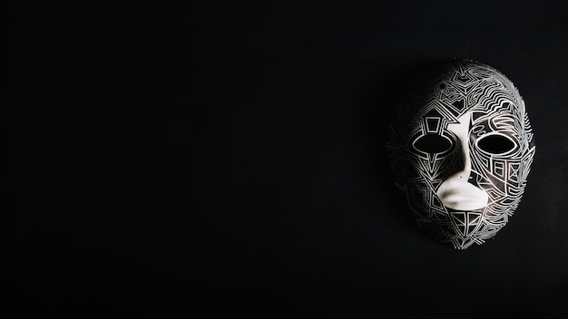 Creative spooky mask on black