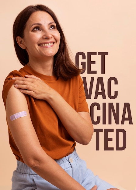 Creative vaccine collage design